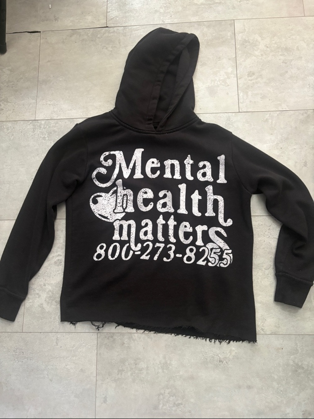 Black "Mental Health Matters" Graphic Hoodie